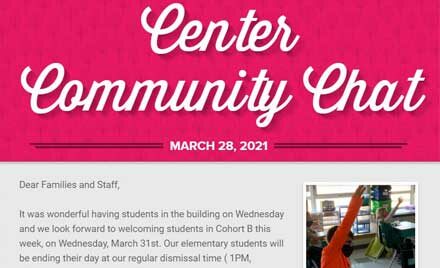 Chelmsford Public Schools Center Community Chat Newsletter March 28, 2021