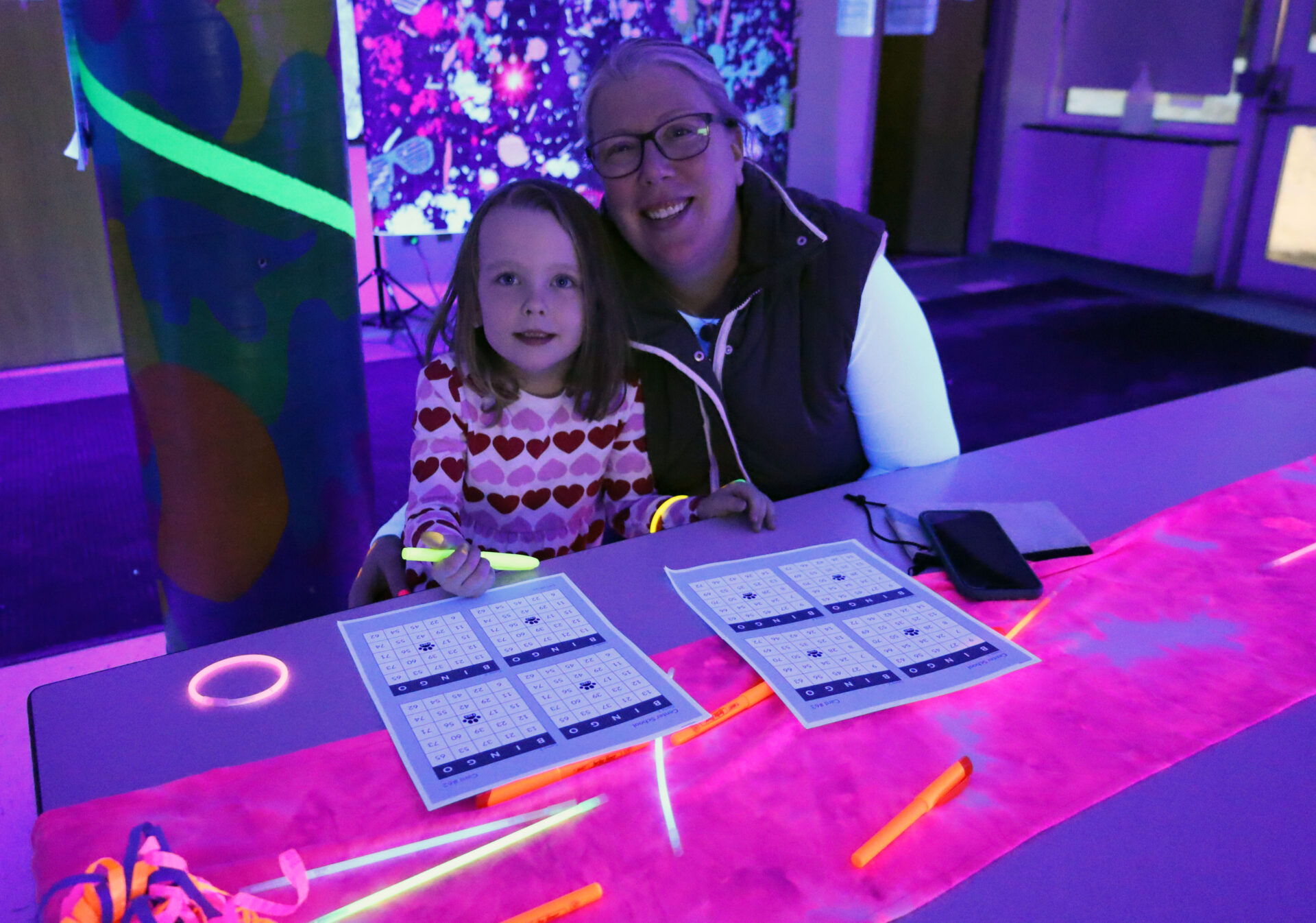 Center Elementary School families attend a free Binglo Night sponsored by the CSPTO on Tuesday, Feb. 11, 2025.