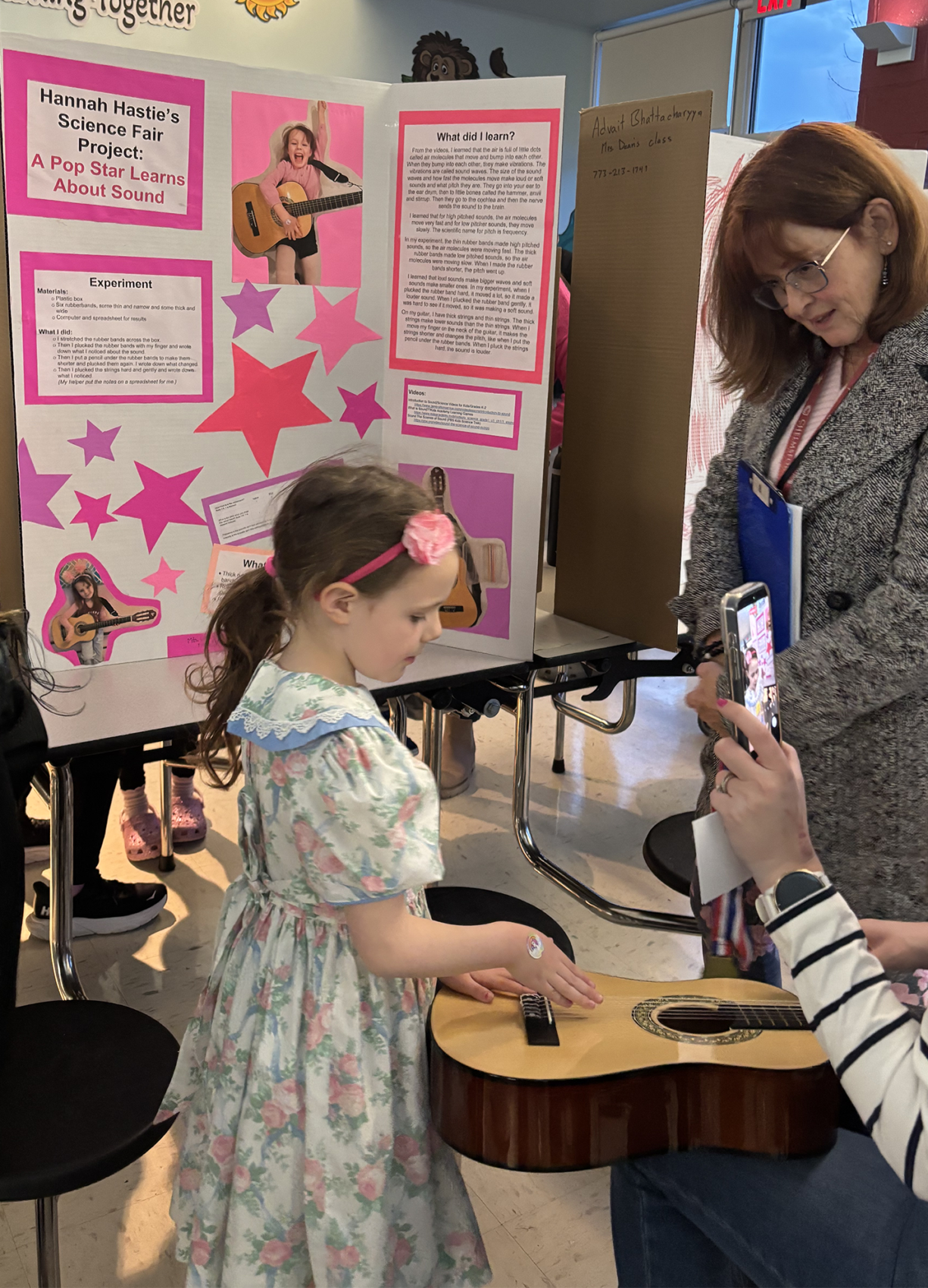 A Center Elementary School Science Fair project focused on sound.