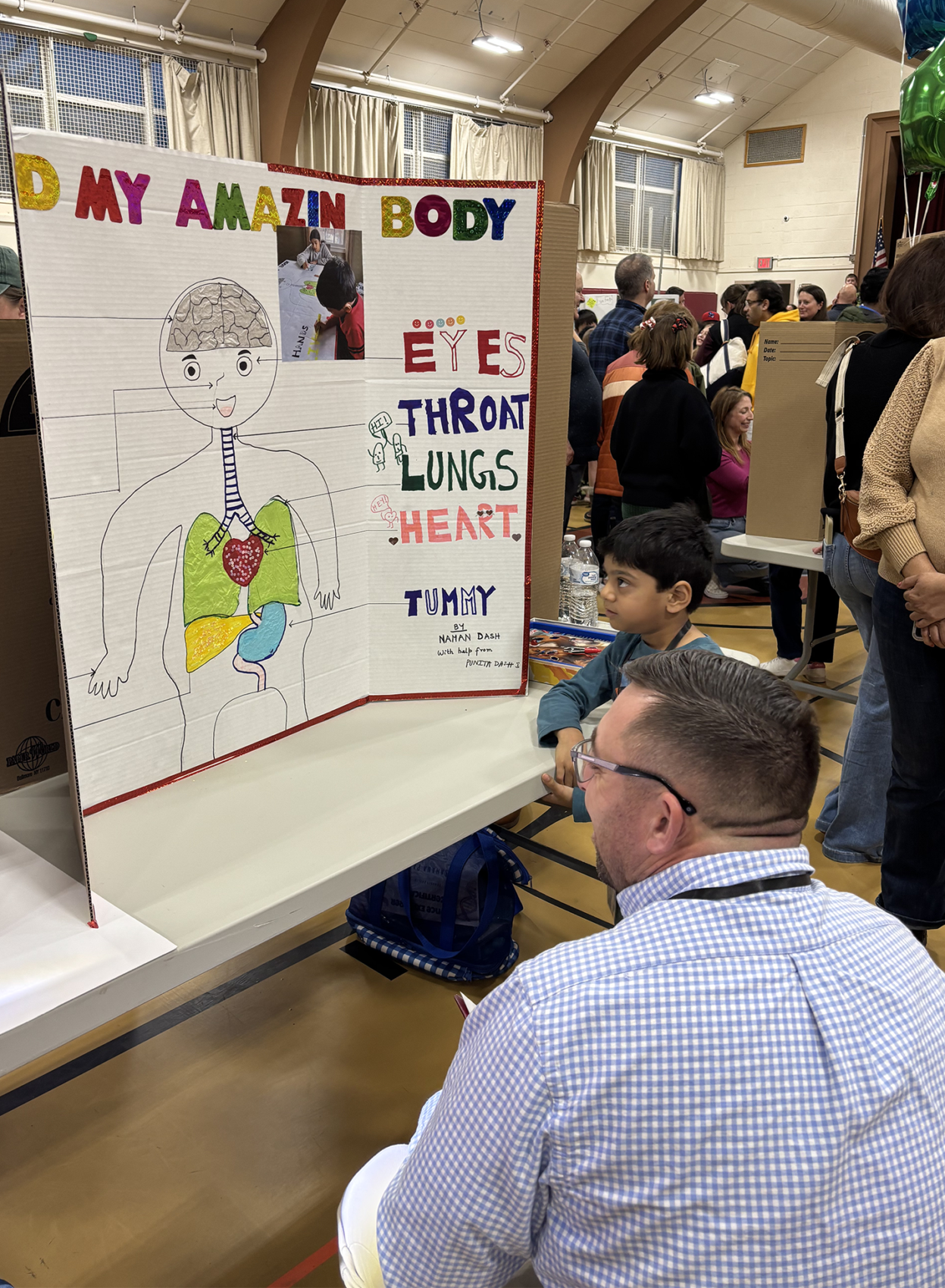 A Center Elementary School Science Fair project focused on the human body.