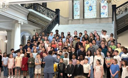 Center Elementary School fourth-grade students performed at the Massachusetts State House on May 18 as part of the Massachusetts Music Educators Association Advocacy Day.